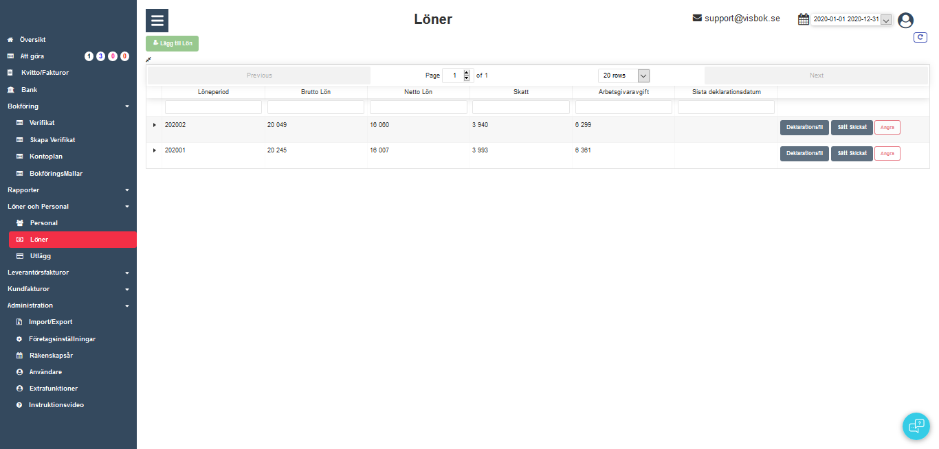 Visbok - Bokföringsprogram