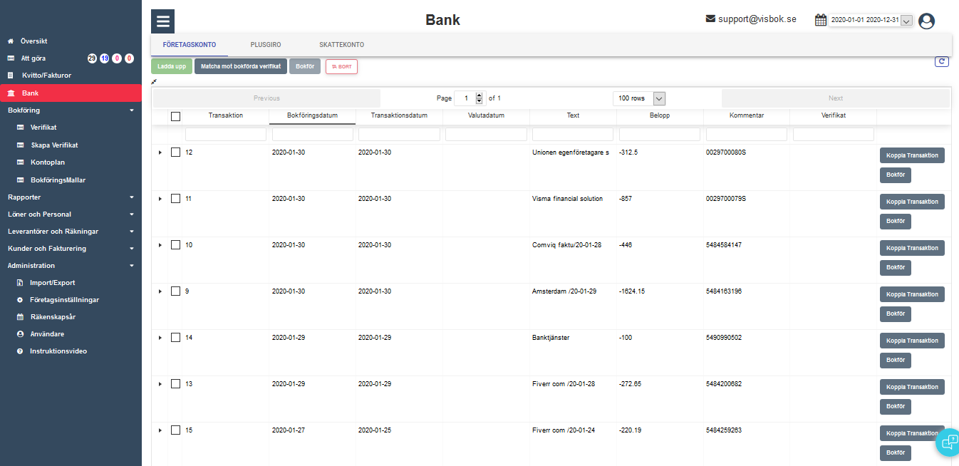 Visbok - Bokföringsprogram