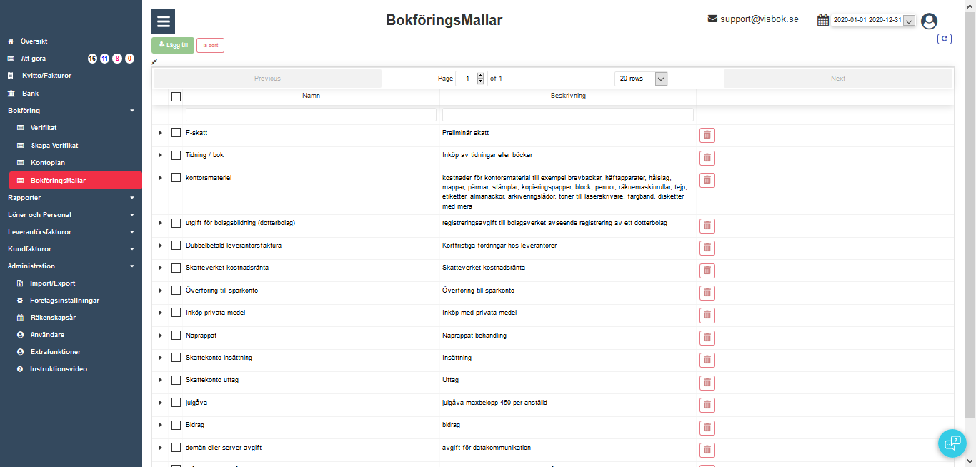 Visbok - Bokföringsprogram