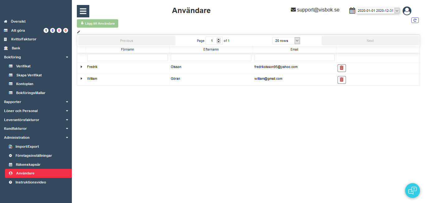 Visbok - Bokföringsprogram