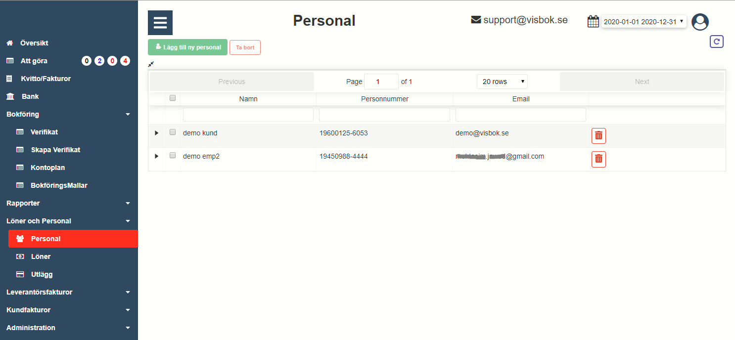 Visbok - Bokföringsprogram