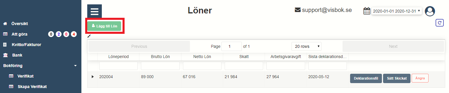 Visbok - Bokföringsprogram