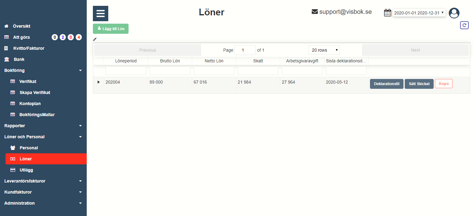 Visbok - Bokföringsprogram