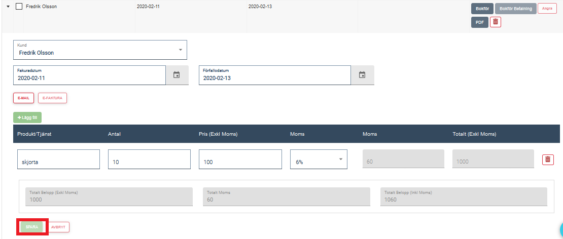 Visbok - Bokföringsprogram
