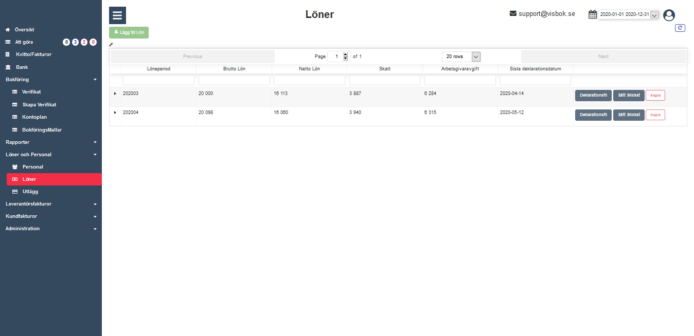 Visbok - Bokföringsprogram