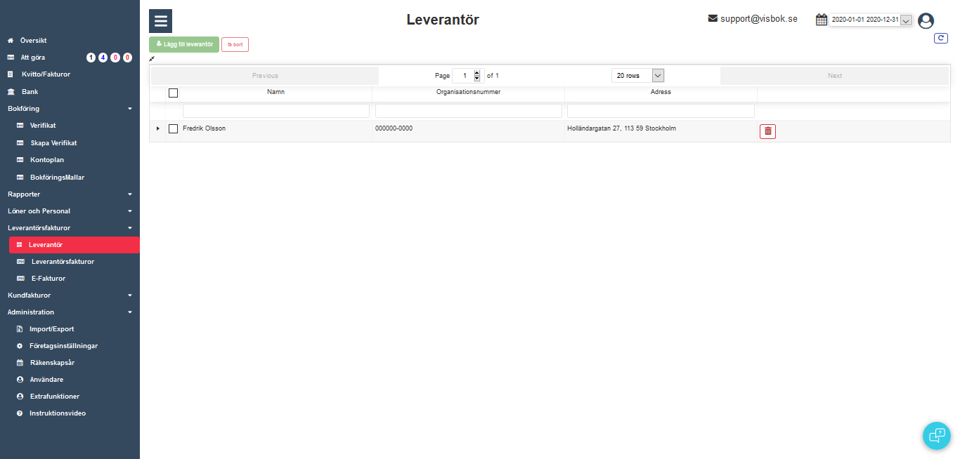 Visbok - Bokföringsprogram